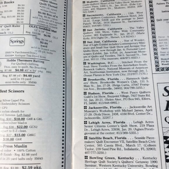 Quilters Newsletter Magazine January 1990 Issue 218 Patterns Tips Techniques - Picture 5 of 9